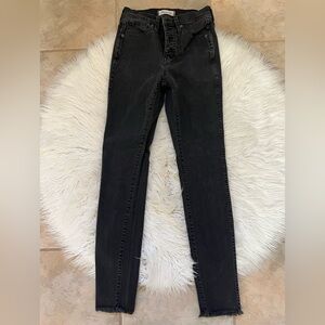 Madewell 10” high rise skinny raw hem jean size 24